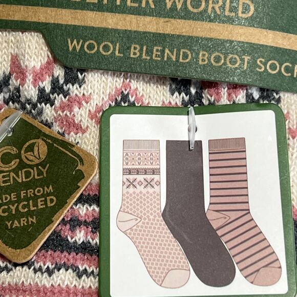 Born Outdoor 3 Pack Wool Blend Boot Socks - Picture 2 of 4
